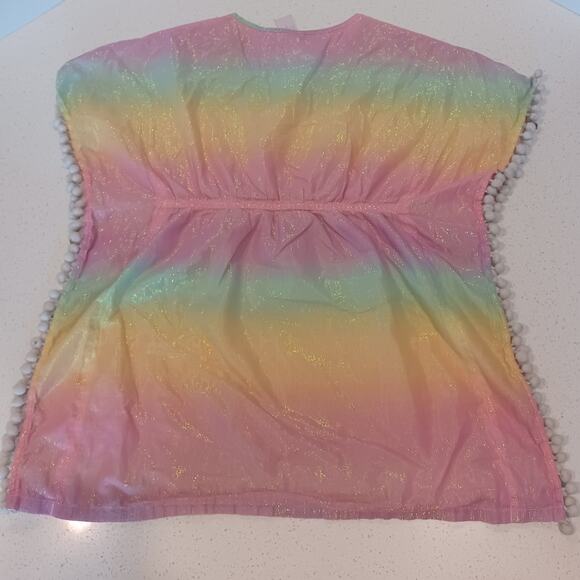 More Than Magic Colorful Iridescent Swim Coverup Size M7/8 - Picture 3 of 5